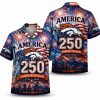 Las Vegas Raiders Monochrome Liberty America 250 Hawaiian Shirt