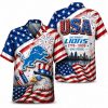Detroit Lions Tropical Eagle Freedom 250 Hawaiian Shirt