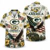 Green Bay Packers White Anniversary Hawaiian Shirt Green Bay Packers White Anniversary Hawaiian Shirt