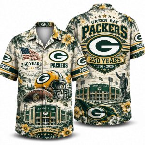 Green Bay Packers Lambeau Heritage Hawaiian Shirt