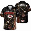 Kansas City Chiefs Red & Gold Eagle America 250 Hawaiian Shirt