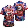 Kansas City Chiefs Red Heritage America 250 Hawaiian Shirt