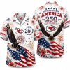 Kansas City Chiefs Wave & Eagle America 250 Hawaiian Shirt