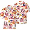 Kansas City Chiefs Vintage Flag & Floral Hawaiian Shirt