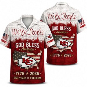 Kansas City Chiefs God Bless America 250 Hawaiian Shirt