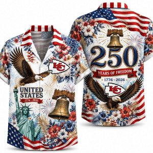 Kansas City Chiefs Liberty Bell & Eagle Hawaiian Shirt