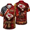 Kansas City Chiefs Black & Gold Eagle Hawaiian Shirt Kansas City Chiefs Black & Gold Eagle Hawaiian Shirt