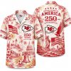Kansas City Chiefs Floral Eagle America 250 Hawaiian Shirt