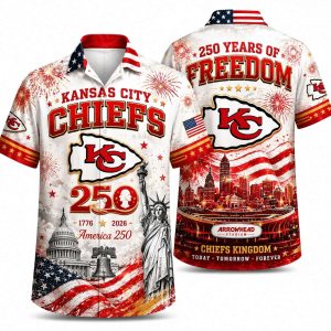 Kansas City Chiefs Stadium America 250 Hawaiian Shirt