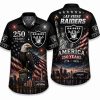 Las Vegas Raiders Floral Eagle America 250 Hawaiian Shirt Las Vegas Raiders Floral Eagle America 250 Hawaiian Shirt