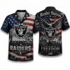 Las Vegas Raiders Black & White USA 250 Hawaiian Shirt