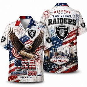 Las Vegas Raiders USA Eagle Las Vegas Hawaiian Shirt