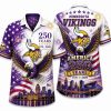 Minnesota Vikings Eagle & Flag America 250 Hawaiian Shirt Minnesota Vikings Eagle & Flag America 250 Hawaiian Shirt