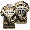 New Orleans Saints God Bless America Hawaiian Shirt