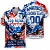 Detroit Lions Personalized Liberty 250 Hawaiian Shirt