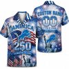 Detroit Lions Personalized Eagle Freedom 250 Hawaiian Shirt