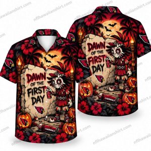 Arizona Cardinals First Day Halloween Creature Hawaiian Shirt