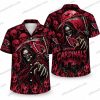 Arizona Cardinals Skeleton Halloween Beach Vacation Hawaiian Shirt