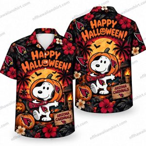 Arizona Cardinals Snoopy Pumpkin Costume Halloween Hawaiian Shirt