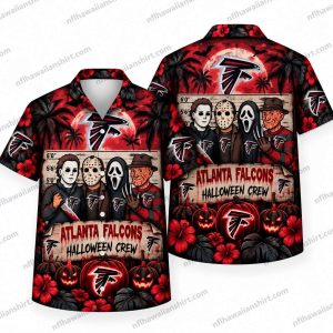 Atlanta Falcons Horror Icons Halloween Crew Hawaiian Shirt