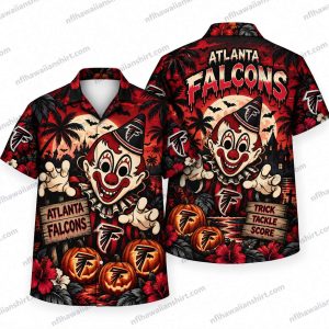 Atlanta Falcons Killer Clown Football Halloween Hawaiian Shirt