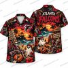 Atlanta Falcons Living Dead Football Ensemble Halloween Hawaiian Shirt Atlanta Falcons Living Dead Football Ensemble Halloween Hawaiian Shirt