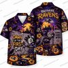 Baltimore Ravens Cyborg Skeleton Football Horror Halloween Hawaiian Shirt Baltimore Ravens Cyborg Skeleton Football Horror Halloween Hawaiian Shirt