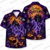 Baltimore Ravens Snoopy Halloween Mask Display Hawaiian Shirt