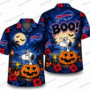 Buffalo Bills Boo Pumpkin Ghost Halloween Hawaiian Shirt