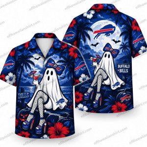Buffalo Bills Ghost Costume Halloween Hawaiian Shirt Buffalo Bills Ghost Costume Halloween Hawaiian Shirt