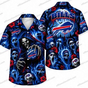 Buffalo Bills Hooded Specter Bills Halloween Hawaiian Shirt