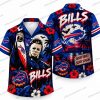 Buffalo Bills Grinning Skull Team Repeat Halloween Hawaiian Shirt