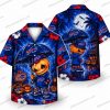 Buffalo Bills Grinning Skull Team Repeat Halloween Hawaiian Shirt