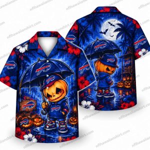 Buffalo Bills Pumpkin Head Night Halloween Hawaiian Shirt