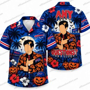 Buffalo Bills Retro Cartoon Pumpkin Halloween Hawaiian Shirt
