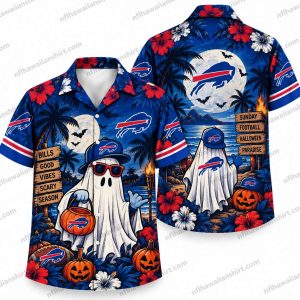 Buffalo Bills Sheet Ghost Football Halloween Hawaiian Shirt