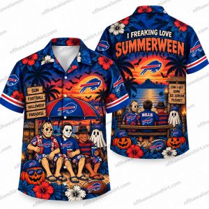 Buffalo Bills Summerween Campfire Halloween Hawaiian Shirt