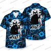 Carolina Panthers First Day Halloween Creature Floral Hawaiian Shirt Carolina Panthers First Day Halloween Creature Floral Hawaiian Shirt