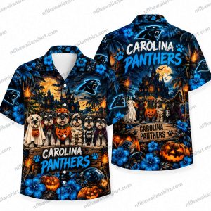 Carolina Panthers Costumed Dog Halloween Gathering Hawaiian Shirt