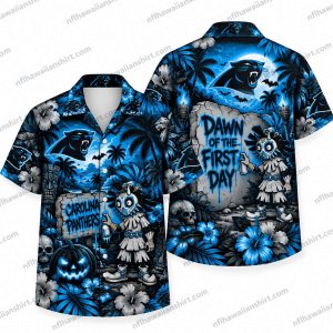 Carolina Panthers First Day Halloween Creature Hawaiian Shirt