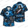 Carolina Panthers Skeleton Fan Warmth Halloween Hawaiian Shirt Carolina Panthers Skeleton Fan Warmth Halloween Hawaiian Shirt