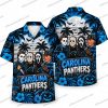 Carolina Panthers Black Cat Haunted Castle Halloween Hawaiian Shirt