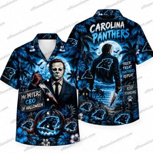 Carolina Panthers Michael Myers CEO Halloween Hawaiian Shirt