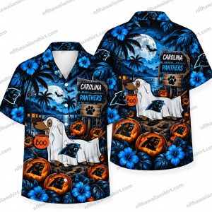 Carolina Panthers Sheet Ghost Trick Or Treat Halloween Hawaiian Shirt