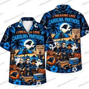Carolina Panthers Summerween Halloween Camp Hawaiian Shirt