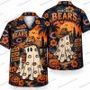 Chicago Bears Michael Myers Portrait Halloween Hawaiian Shirt Chicago Bears Michael Myers Portrait Halloween Hawaiian Shirt