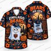 Chicago Bears Skeleton Pumpkin Night Halloween Hawaiian Shirt Chicago Bears Skeleton Pumpkin Night Halloween Hawaiian Shirt