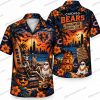 Chicago Bears Horror Pumpkin Ensemble Stadium Halloween Hawaiian Shirt