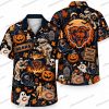 Chicago Bears Ghost Door Halloween Hawaiian Shirt Chicago Bears Ghost Door Halloween Hawaiian Shirt