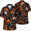 Chicago Bears Pumpkin Logo Repeat Halloween Hawaiian Shirt Chicago Bears Pumpkin Logo Repeat Halloween Hawaiian Shirt